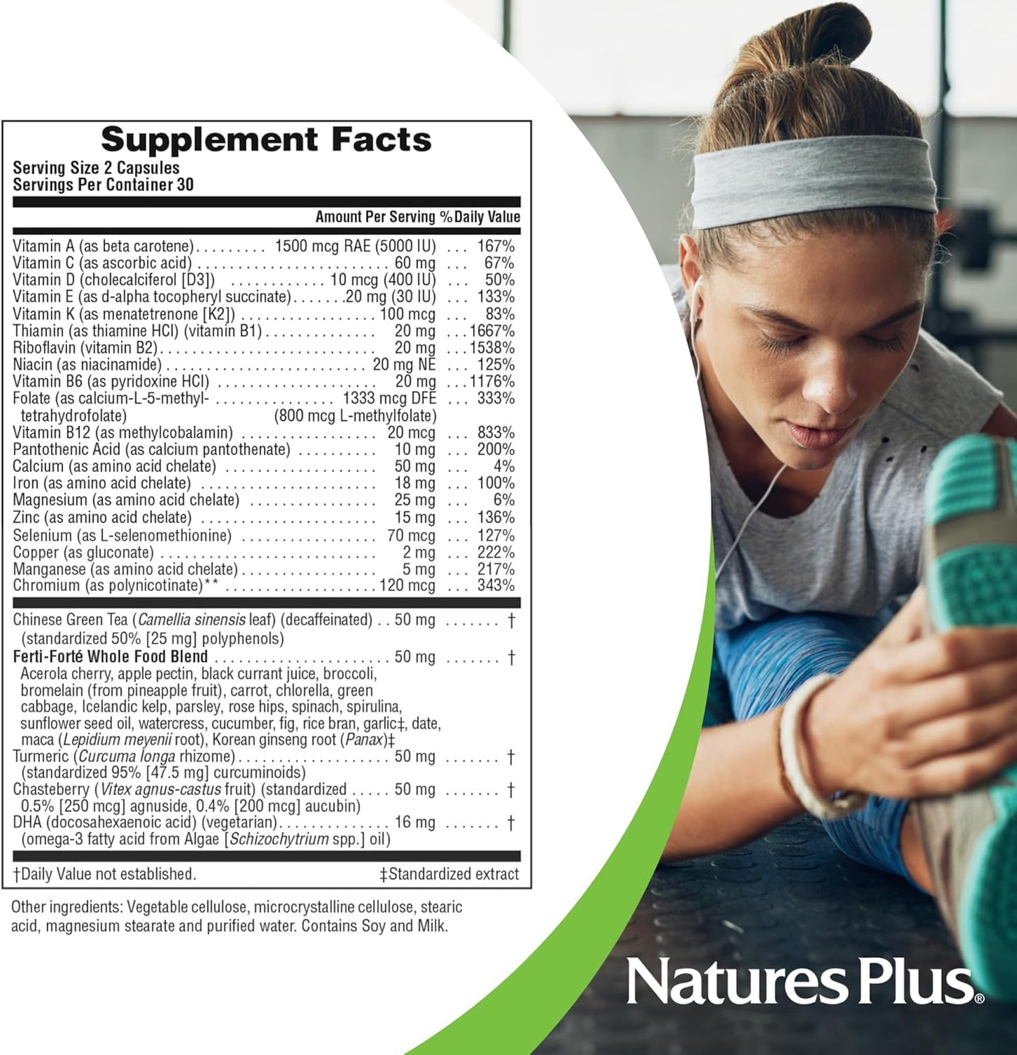 Natural Female Fertility Support Capsules - Procreation Women Multivitamin & Mineral Supplement - Antioxidants, Herbal Blend - 60 Capsules