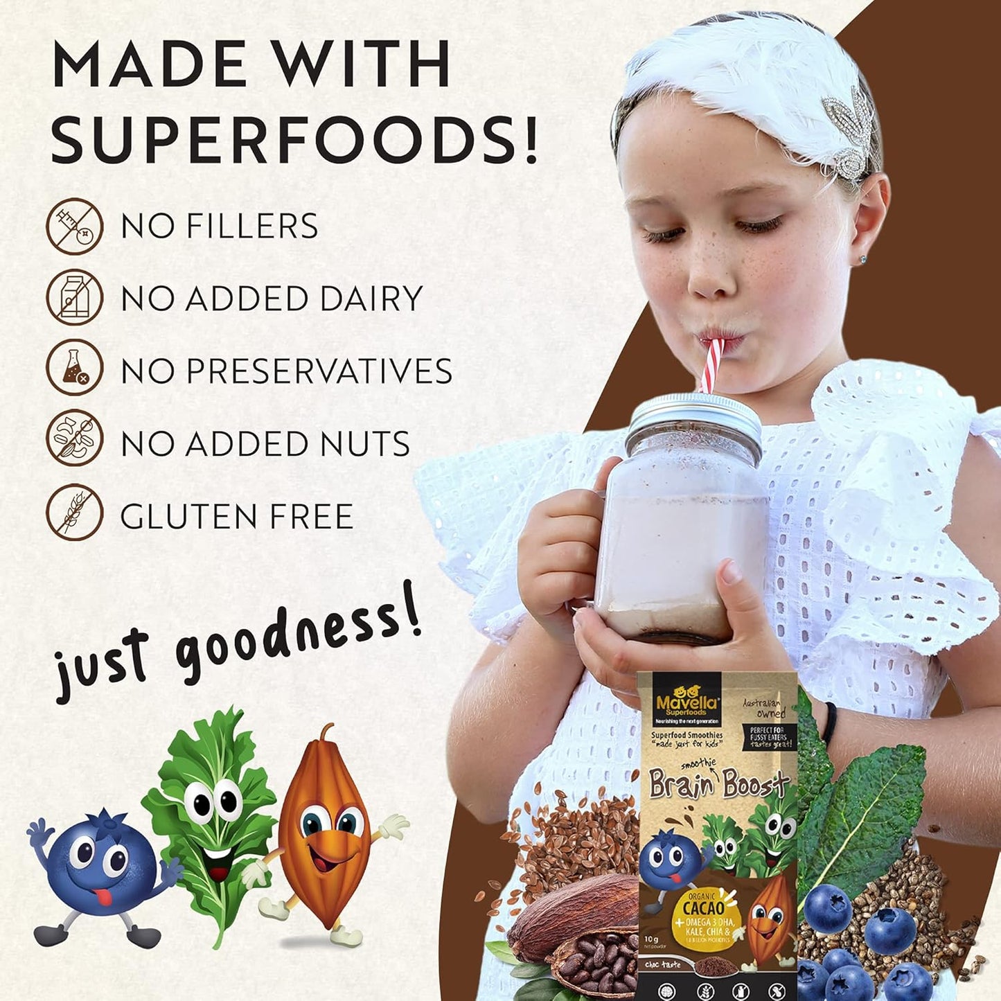 Natural Focus & Attention Support Supplement for Kids - Omega-3 DHA Flaxseed Kids Focus Vitamins 3.52oz