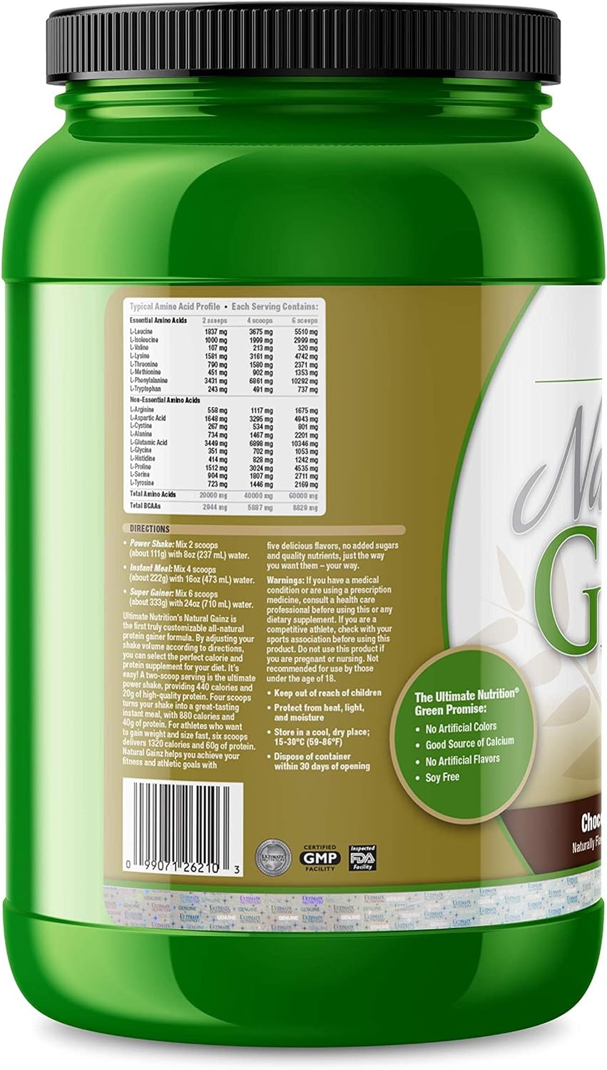 Natural Gainz Whey Protein Powder - Chocolate Flavored Protein Supplement with Micellar Casein and Milk Protein for Ultimate Nutrition, 3.6 lbs