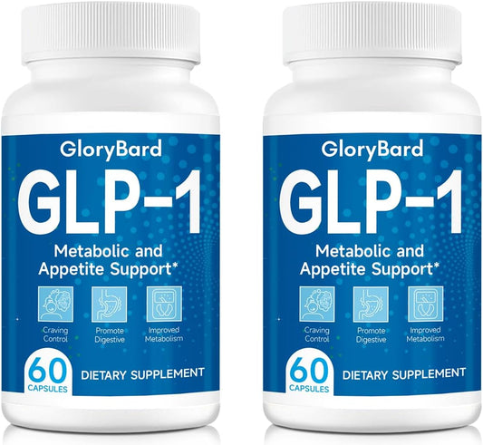 Natural GLP-1 Support Supplement for Men and Women - 60 Capsules (2 Packs) - Promotes Healthy GLP-1 Levels Before Meals