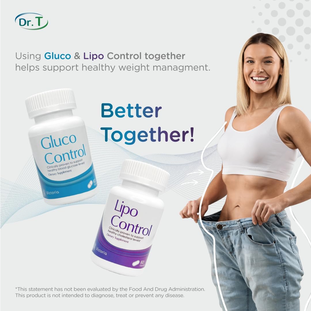 Natural Gluco Control Supplement with Garcinia Cambogia, Gymnema Sylvestre, White Kidney Bean, Green Tea - 60 Caps