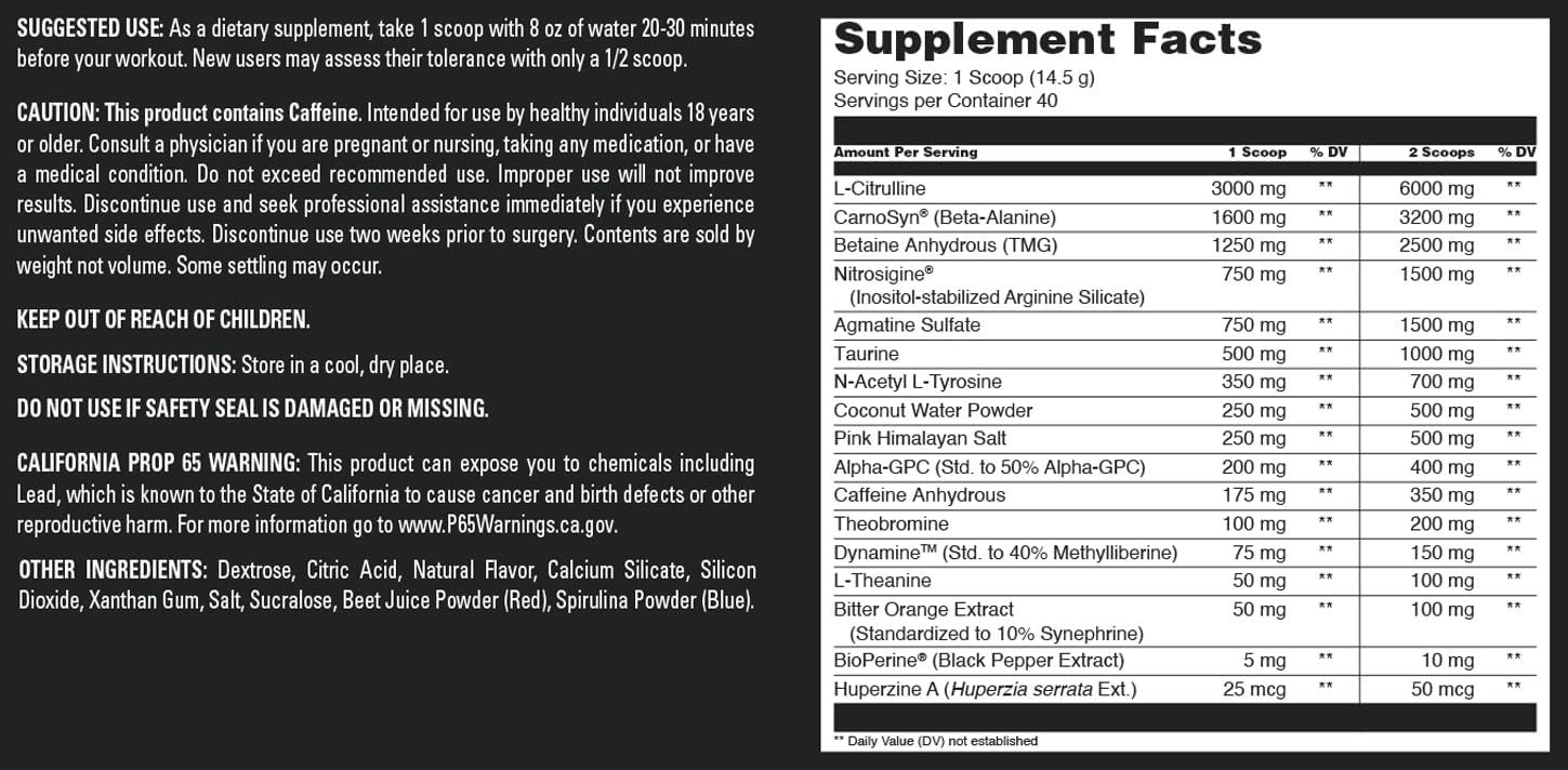 Natural Grape Candy Pre Workout Supplement | Amazing Muscle Pre Boost Extreme | Made in USA | 40 Servings | 580g Powder