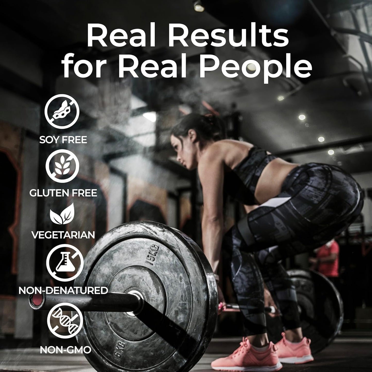 Natural Grass Fed Whey Protein Powder - Unflavored 3-Whey Blend with 25g Protein per Serving - 5lb, 75 Servings