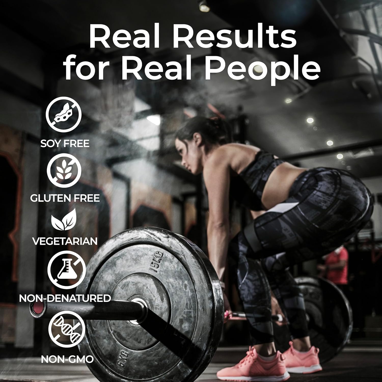 Natural Grass Fed Whey Protein Powder - Unflavored 3-Whey Blend with 25g Protein per Serving - 5lb, 75 Servings