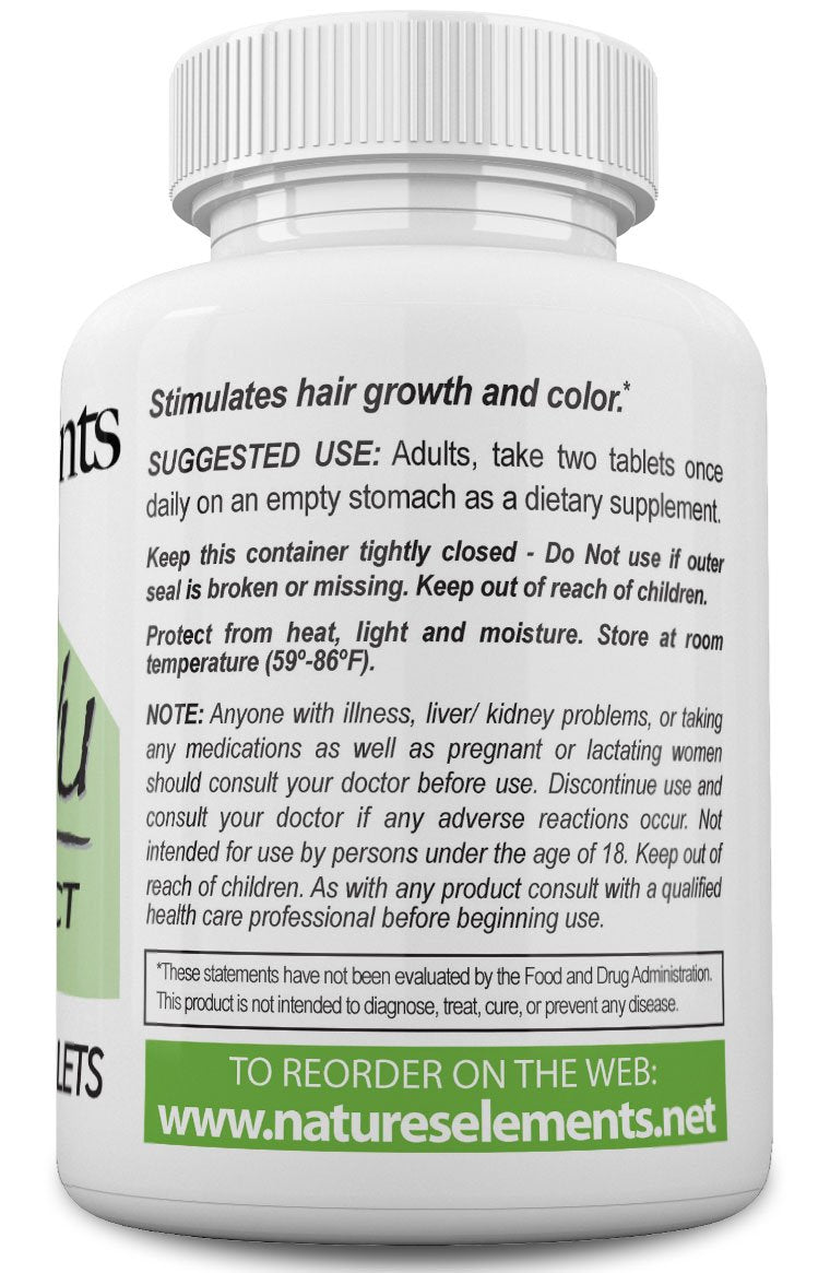 Natural Gray Hair Solution - Foti Chinese Herb Tablets for Hair Growth - 500mg Made in USA