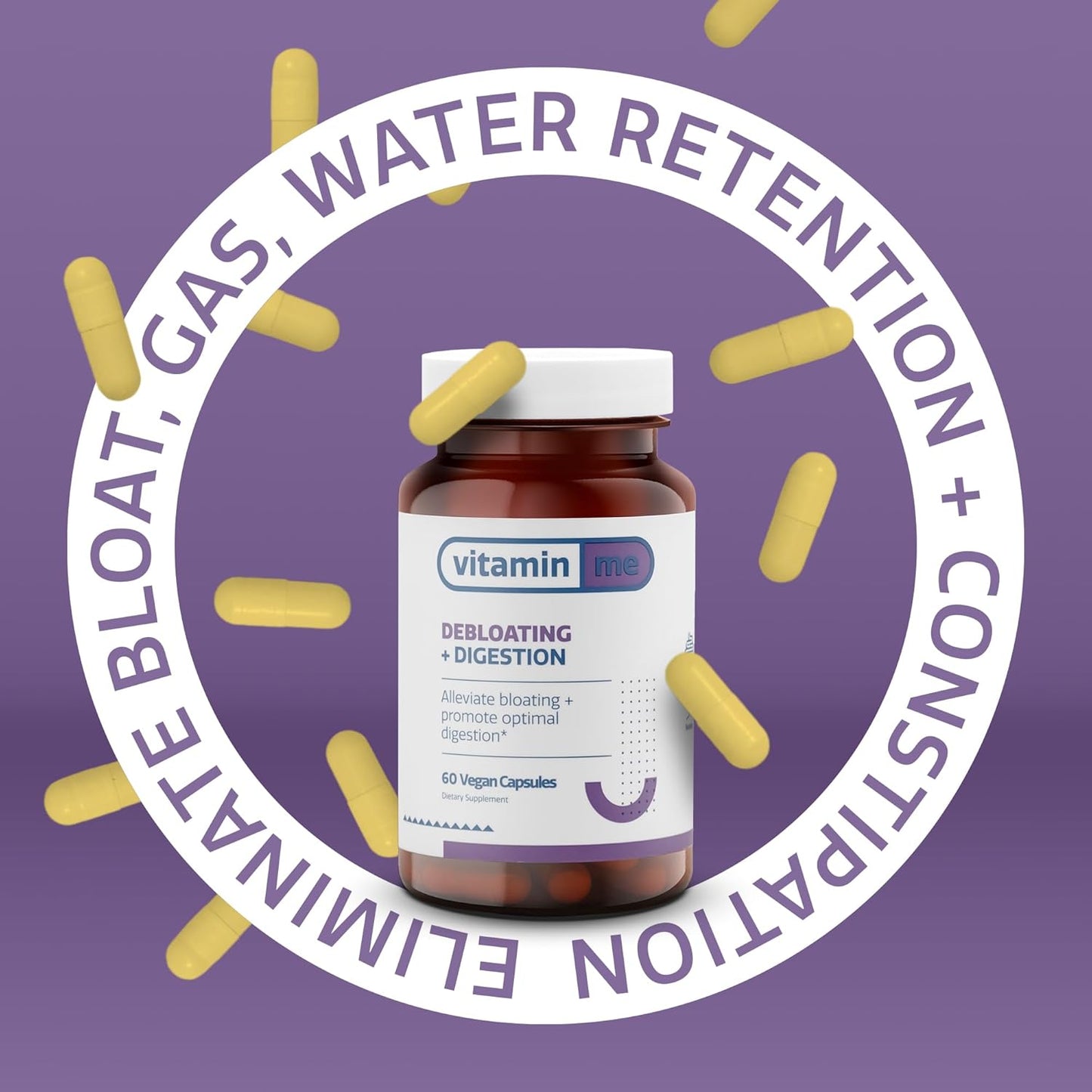 Natural Gut Health Supplement with Milk Thistle, Turmeric, and Fennel - 60 Anti-Bloating Capsules