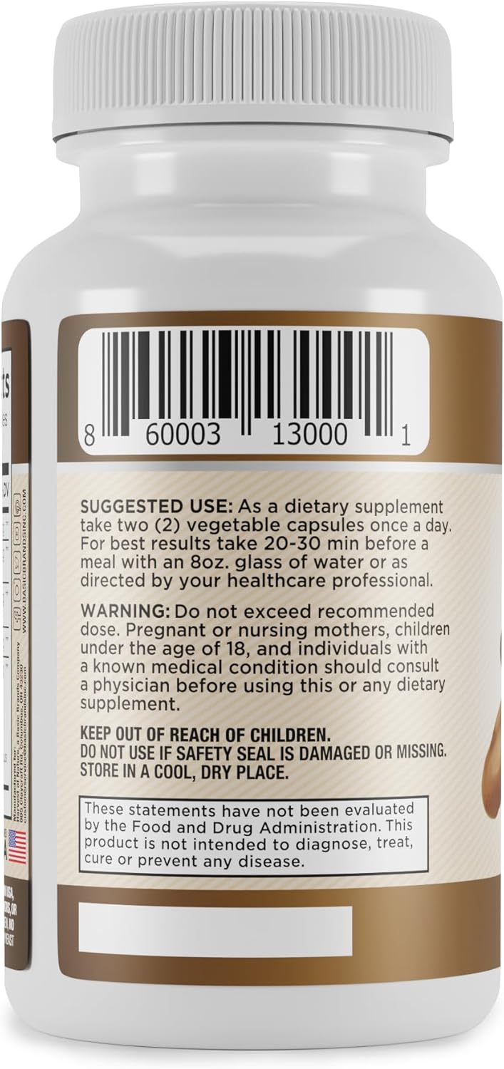 Natural Harvest Mushroom Complex Supplement, 266 mg - Immune Support & Overall Wellness