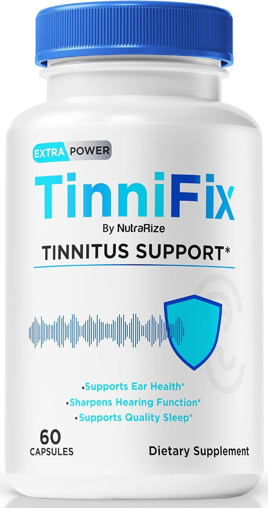 Natural Hearing Support Capsules - Advanced Formula for Healthy Ears, TinniFix Pills for Ear Health, Official Review (60 Capsules)