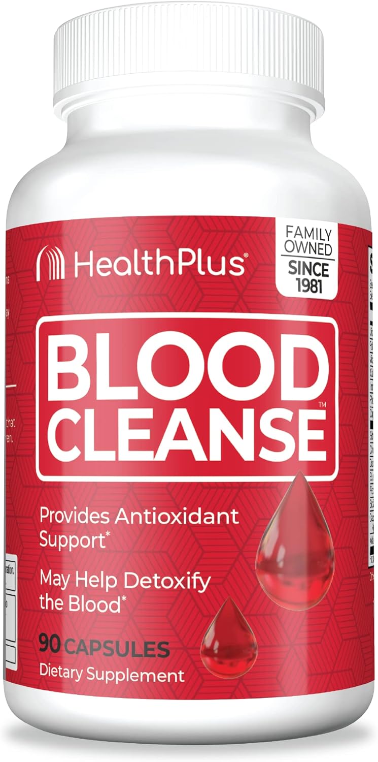 Natural Herbal Blood Cleansing Dietary Supplement with Gluten-Free Ingredients (90 Capsules)