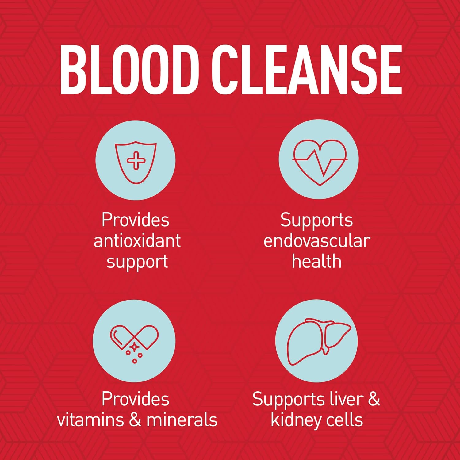 Natural Herbal Blood Cleansing Dietary Supplement with Gluten-Free Ingredients (90 Capsules)