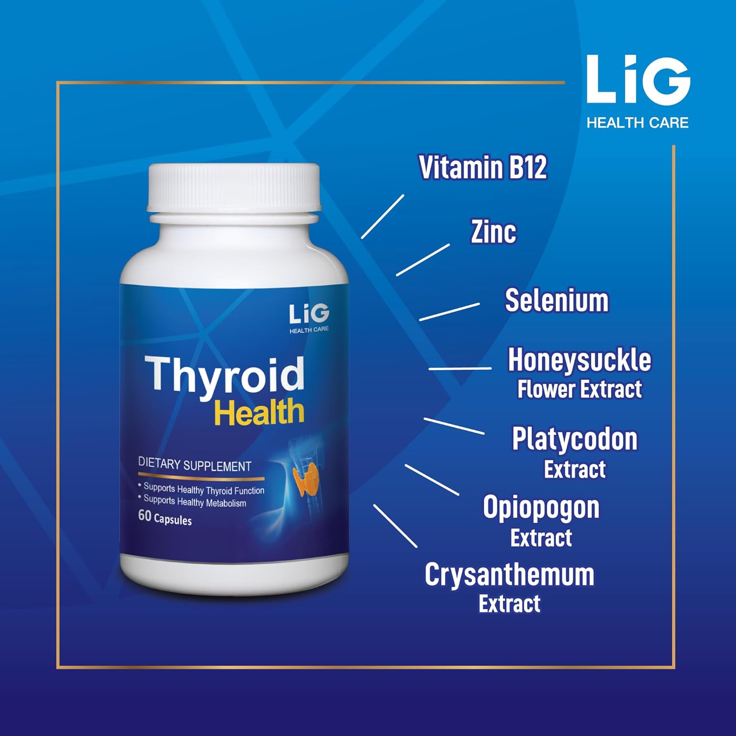 Natural Herbal Supplement for Thyroid Health - Reduce Thyroid Cysts and Nodules - Balance Hormones - Honeysuckle Flower