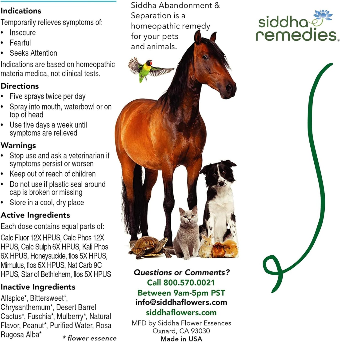 Natural Homeopathic Remedy for Pets' Abandonment & Separation Anxiety - Supports Healthy Independence, Fears, and Obsessive Behaviors in Dogs, Cats, and Animals