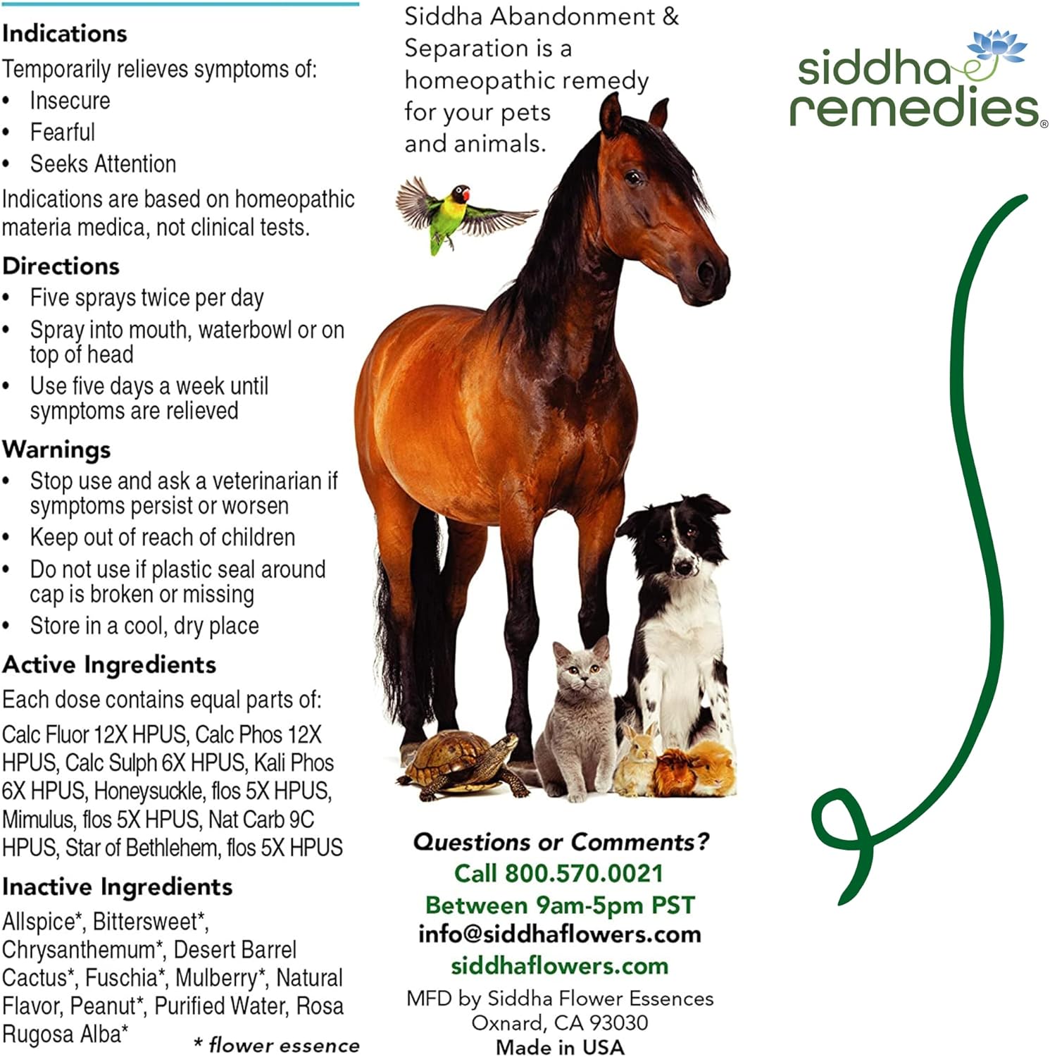 Natural Homeopathic Remedy for Pets' Abandonment & Separation Anxiety - Supports Healthy Independence, Fears, and Obsessive Behaviors in Dogs, Cats, and Animals
