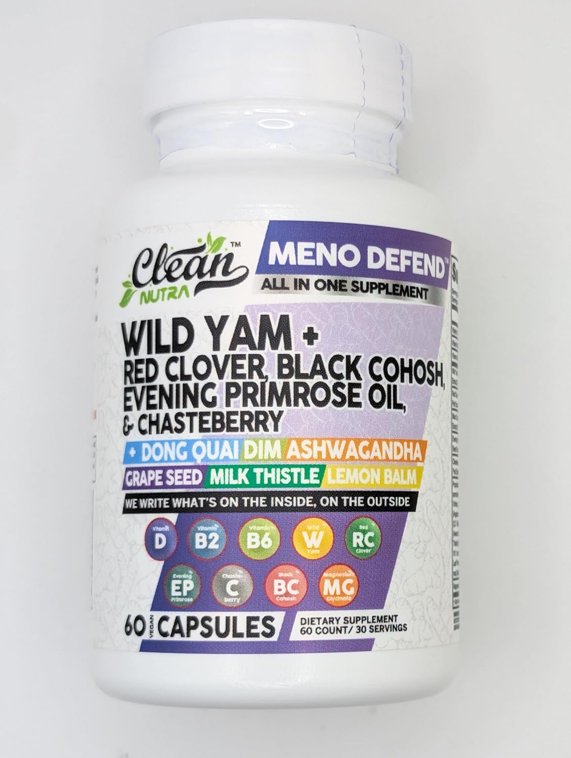 Natural Hormone Balance Capsules with Wild Yam Root, Red Clover, Black Cohosh, and Ashwagandha - Supports Women's Health and Wellness