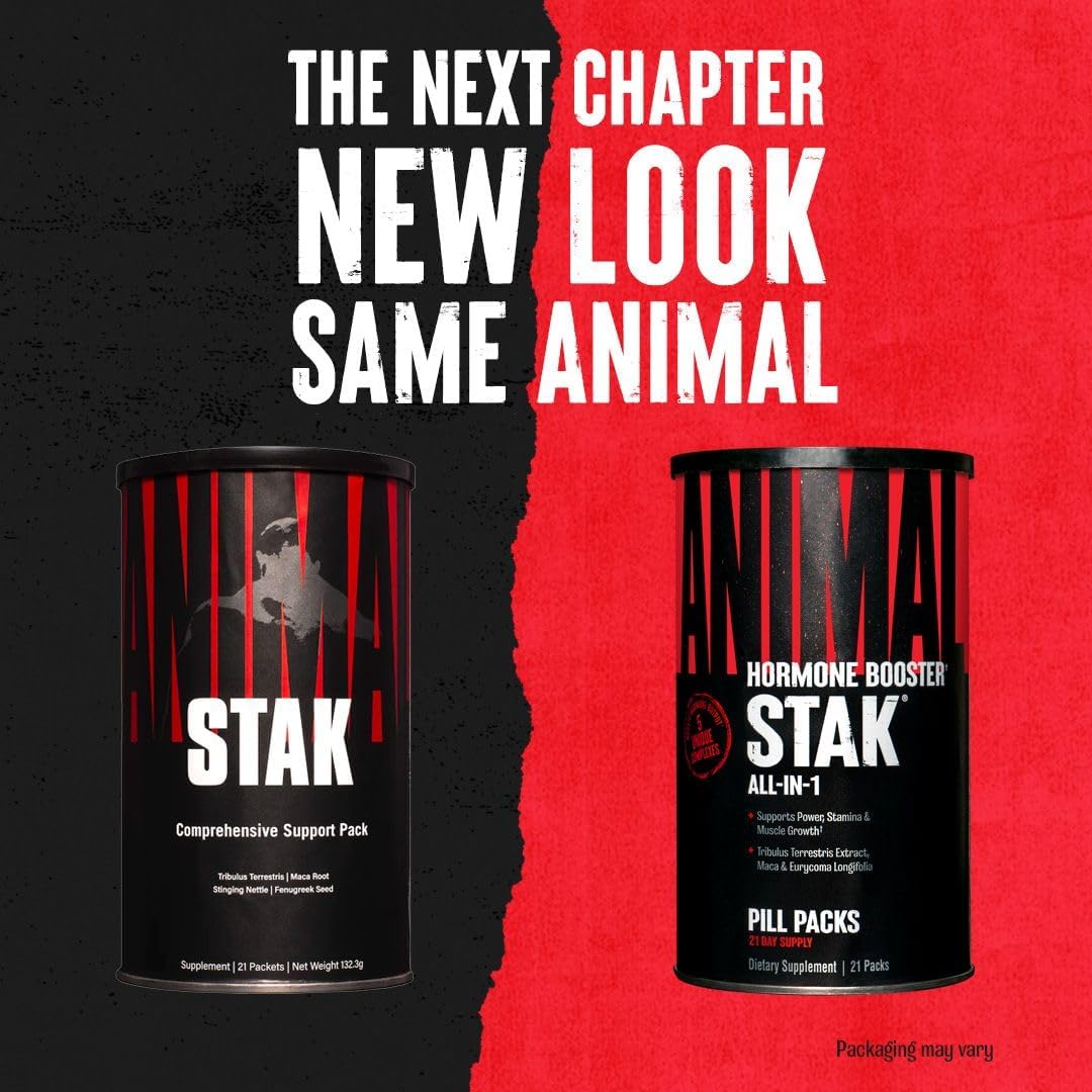 Natural Hormone Booster Supplement with Tribulus for Athletes - Animal Stak - 1 Month Cycle