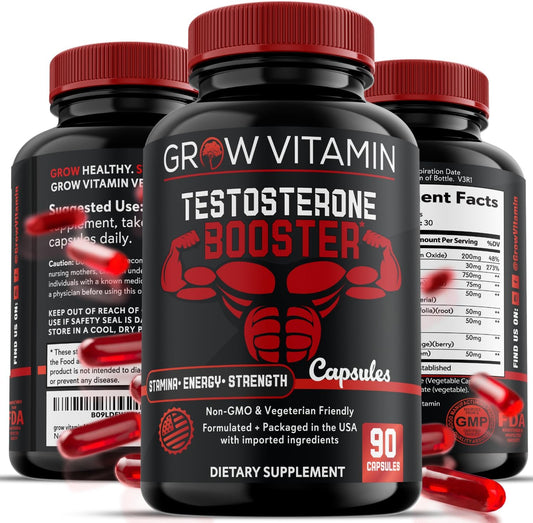 Natural Human Growth Hormone Stimulator for Men & Women - Muscle Building Supplements with Saw Palmetto - 90 Capsules