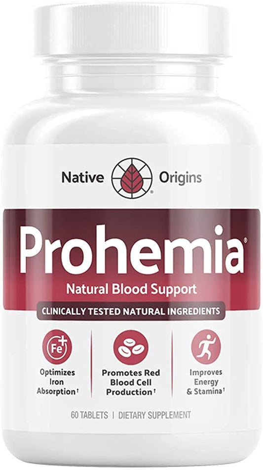 Natural Iron Supplement for Healthy Red Blood Cell Production - 60 Pills for Men and Women