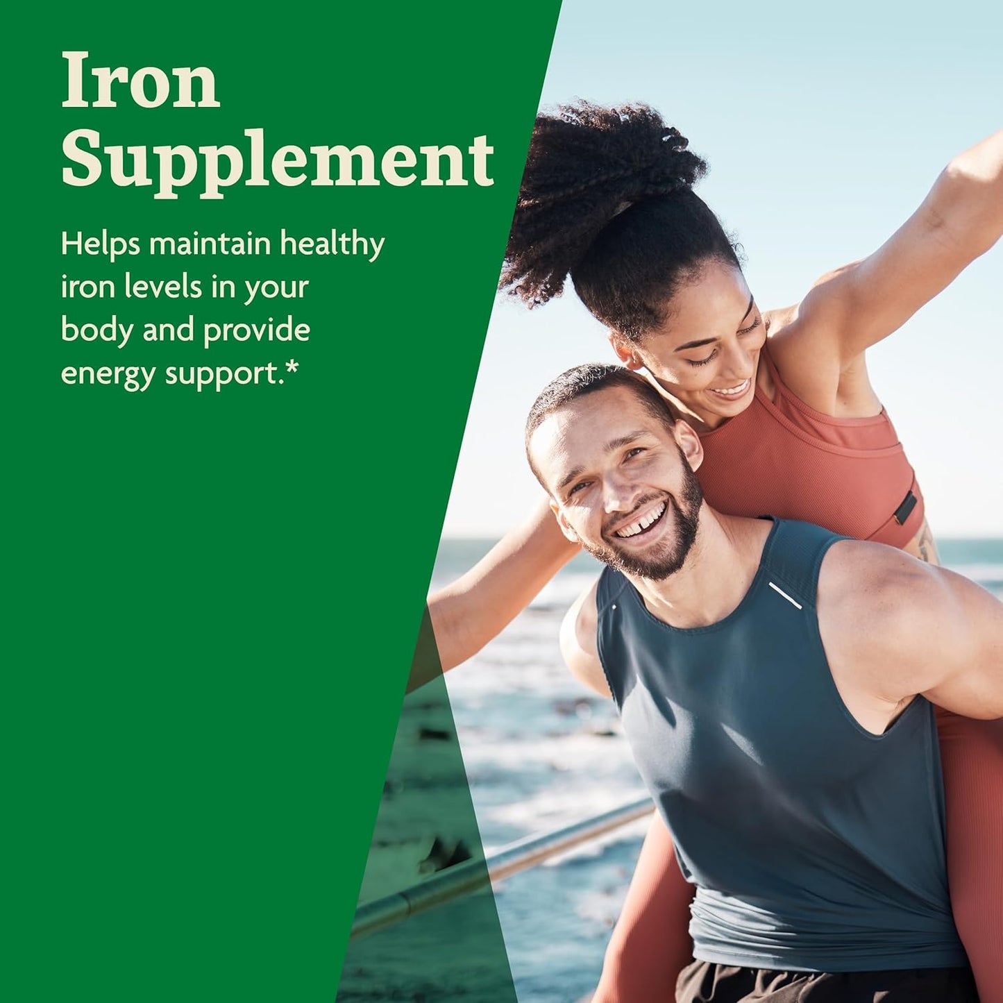 Natural Iron Supplement with B Vitamins & Vitamin C for Energy Support - Vegetarian Iron Tablets by Salus - 120 Tablets
