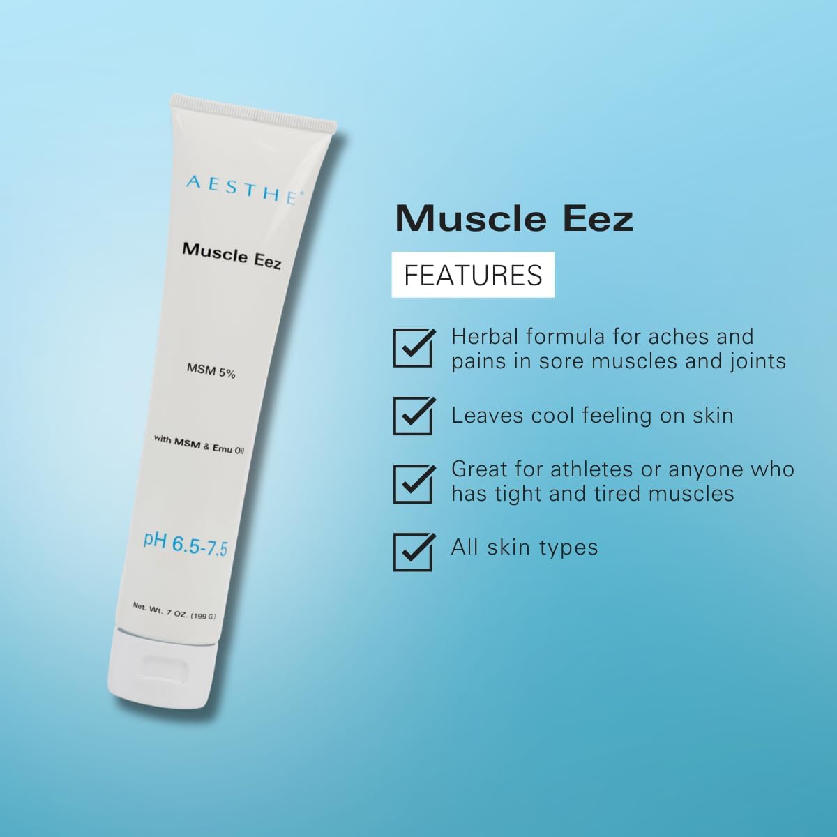 Natural Joint & Muscle Recovery Gel with MSM & Emu Oil - Aloe Vera Formula for Muscles, Joints, Strains - Therapeutic 7 oz Gel for Wellness