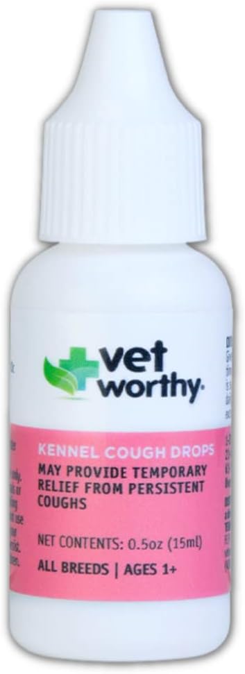 Natural Kennel Cough Drops for Dogs - Relief for Dry Cough - Herbal Supplement with Drosera Rotundifolia, Arsenicum Album, Spongia Tosta - 0.5oz
