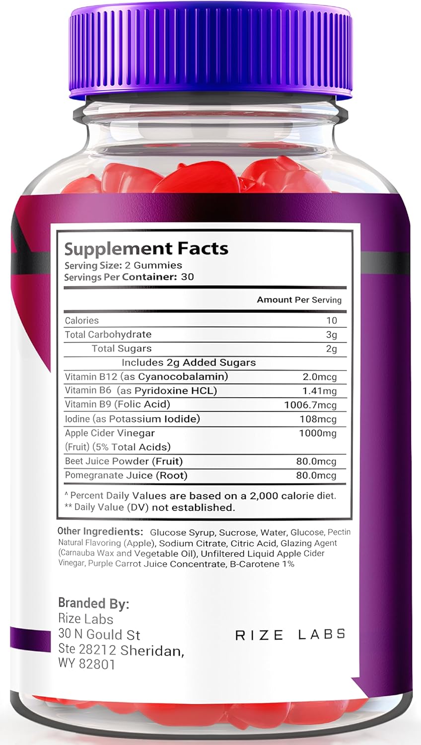 Natural Keto ACV Gummies for Advanced Slimming Formula - 180 Gummies, 2000mg Extreme Keto Formula from rize labs