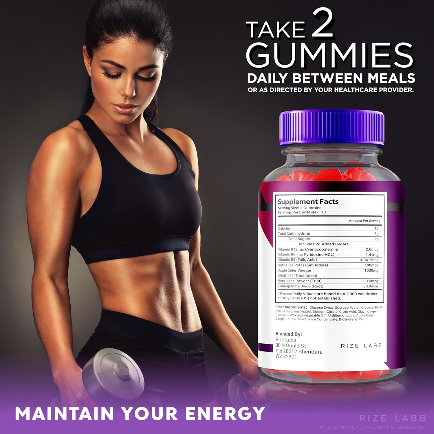 Natural Keto ACV Gummies for Advanced Slimming Formula - 180 Gummies, 2000mg Extreme Keto Formula from rize labs