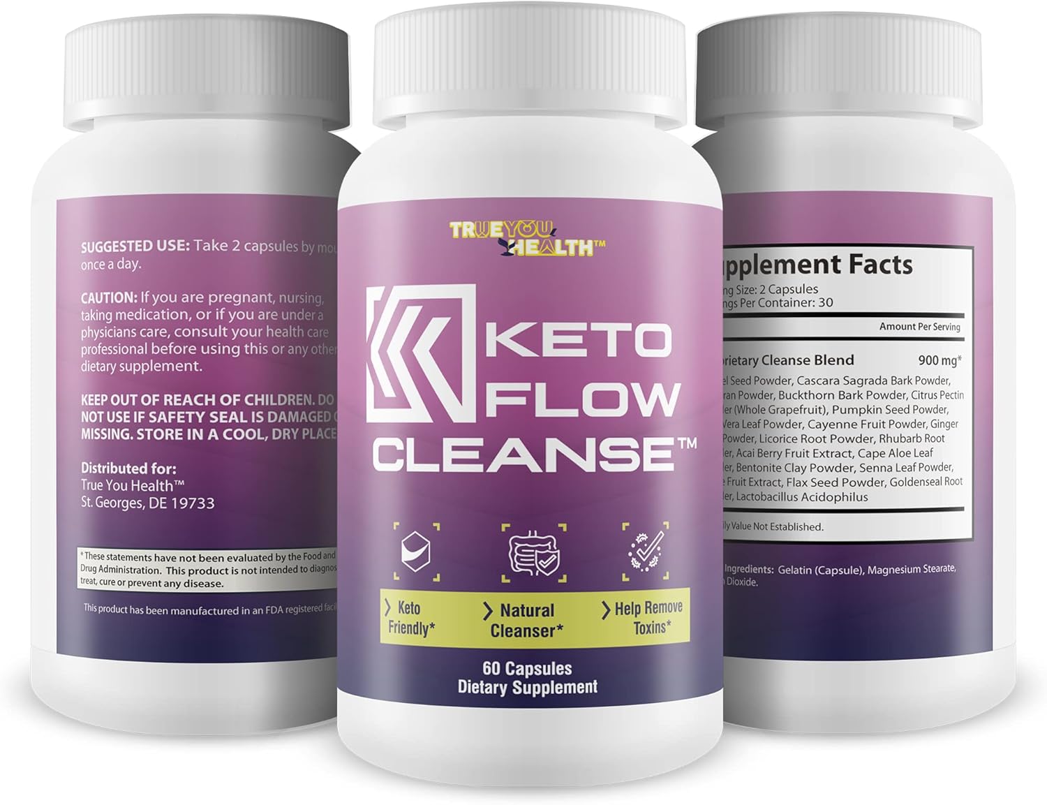 Natural Keto Colon Cleanse Pills with Probiotics - Supports Detox, Energy, & Digestive Health - Acai Cleanse Aid for Waste & Toxin Elimination