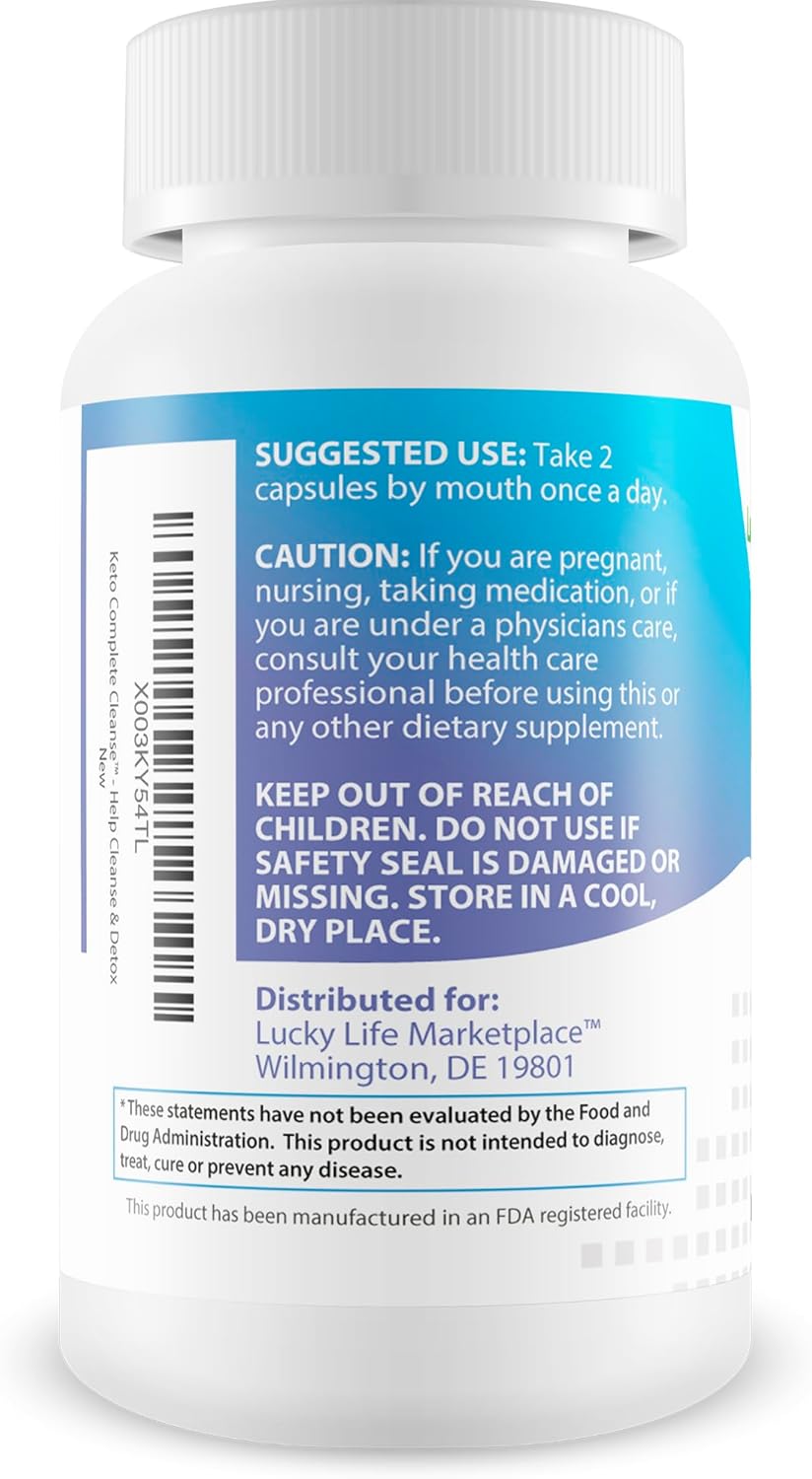 Natural Keto Complete Cleanse Supplement for Full Body Detox & Energy Support - Reduce Inflammation & Bloating, Aid Liver & Colon Cleanse - Boost Energy Levels