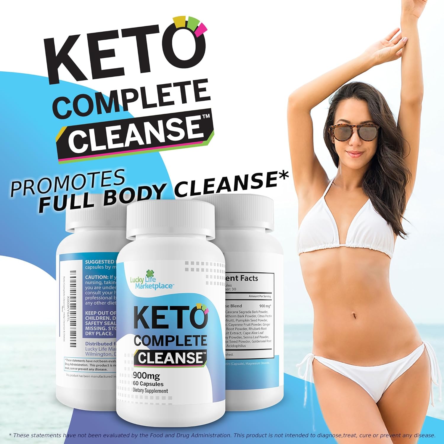 Natural Keto Complete Cleanse Supplement for Full Body Detox & Energy Support - Reduce Inflammation & Bloating, Aid Liver & Colon Cleanse - Boost Energy Levels