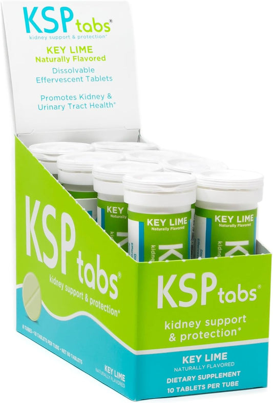 Natural Key Lime Hydration Supplement for Kidney Health - 80 Tablets to Prevent Calcium Oxalate Crystals