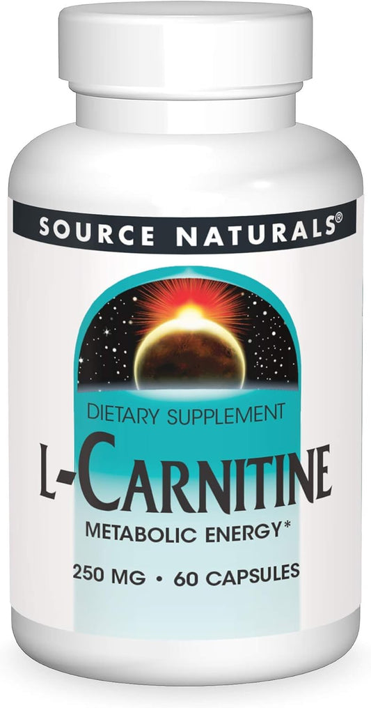 Natural L-Carnitine Supplement - 60 Capsules by Source Naturals