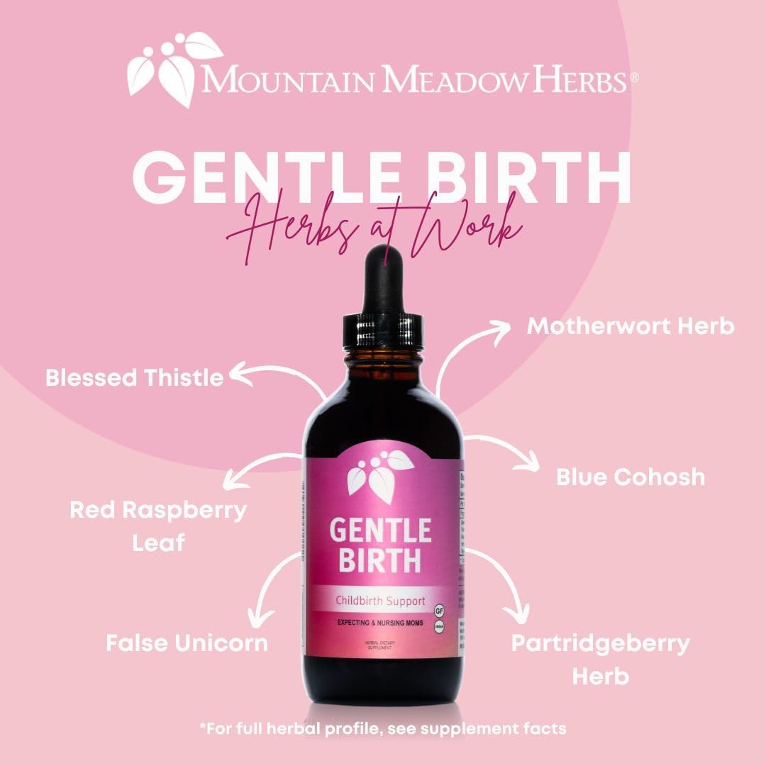 Natural Labor Preparation: Mountain Meadow Herbs Gentle Birth - 4oz Liquid Extract
