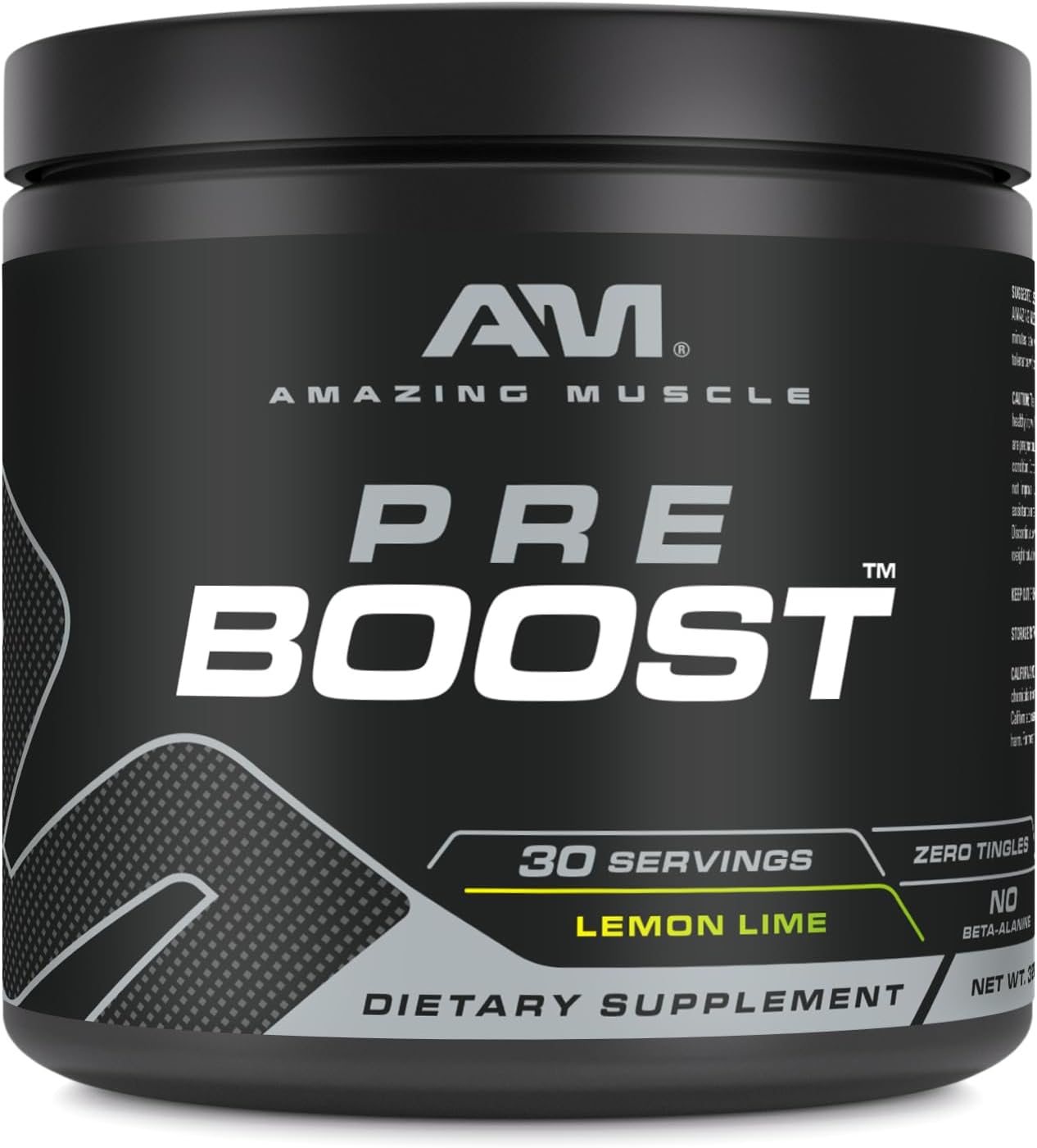 Natural Lemon Lime Pre Workout Supplement with L-Citrulline & Caffeine | 30 Servings | for Men & Women | Made in USA