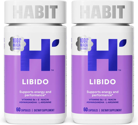Natural Libido Enhancement Supplement 2 Pack (120 Capsules) - Powerful Aphrodisiac Blend with Maca, Ashwagandha, L-Arginine - Boosts Energy and Performance - Vegan, Non-GMO - New Look