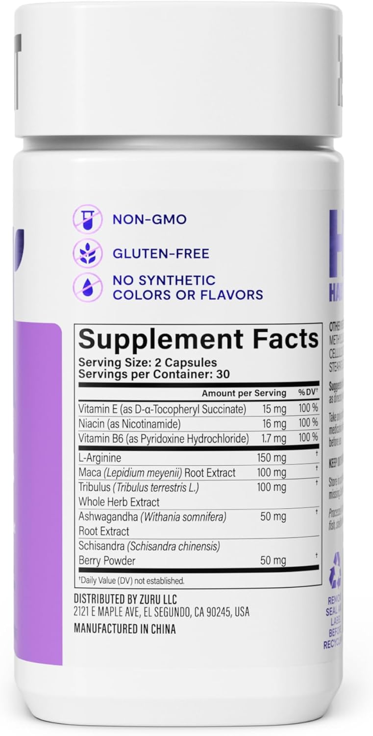 Natural Libido Enhancement Supplement 2 Pack (120 Capsules) - Powerful Aphrodisiac Blend with Maca, Ashwagandha, L-Arginine - Boosts Energy and Performance - Vegan, Non-GMO - New Look