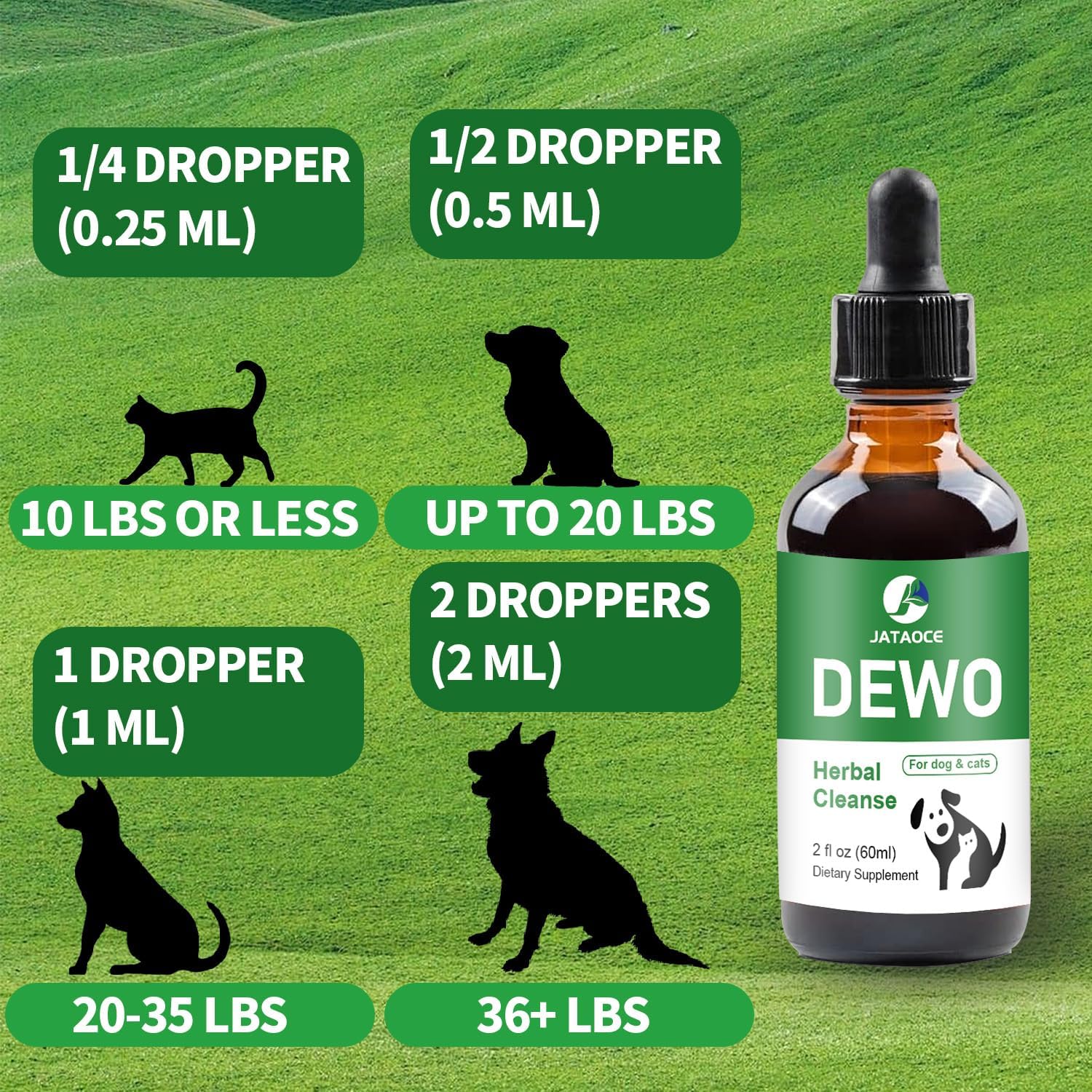 Natural Liquid Herbal Treatment for Cats & Dogs | Broad Spectrum Intestinal Defense & Digestive Cleanse | Boosts Immune System, Removes Toxins & Parasites