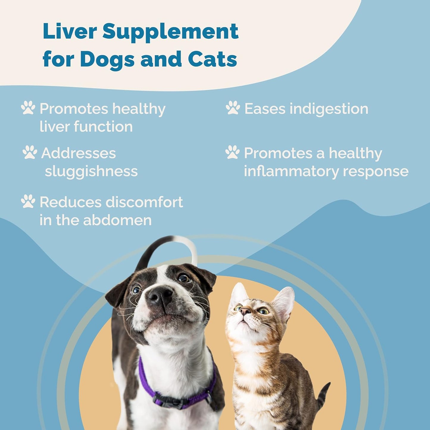 Natural Liver Support Supplement for Pets | Promotes Healthy Liver Function in Dogs & Cats | Herbal Formula for Abdominal Pain & Inflammation