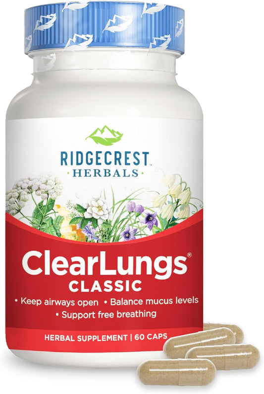 Natural Lung and Nasal Health Supplement - Herbal Formula for Respiratory and Immune Support (60 Caps)