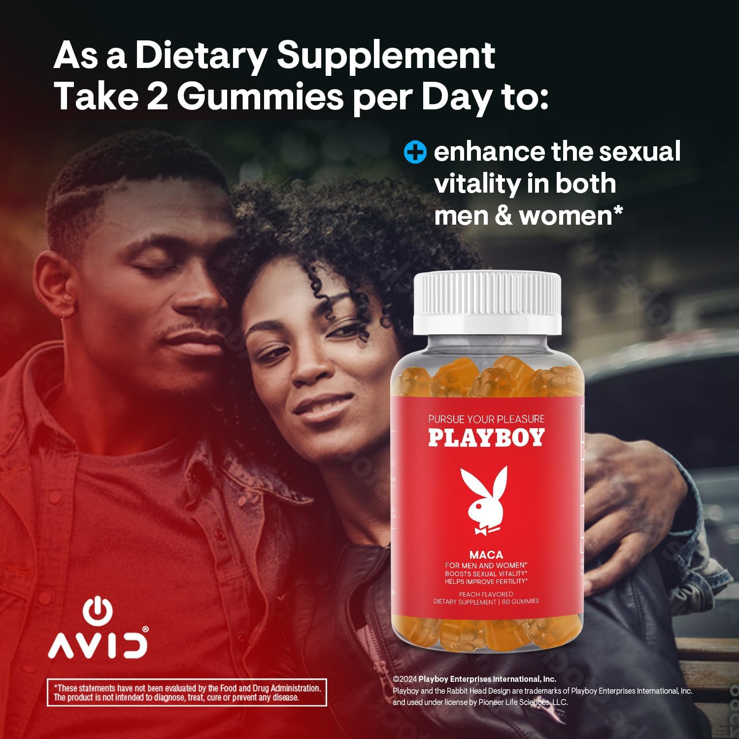 Natural Maca Root Gummies (60 Count, Peach Flavored) - Sexual Vitality & Libido Booster for Men and Women - Vegan, Non-GMO Supplement with Maca Peruana Extract (4:1 Ratio)