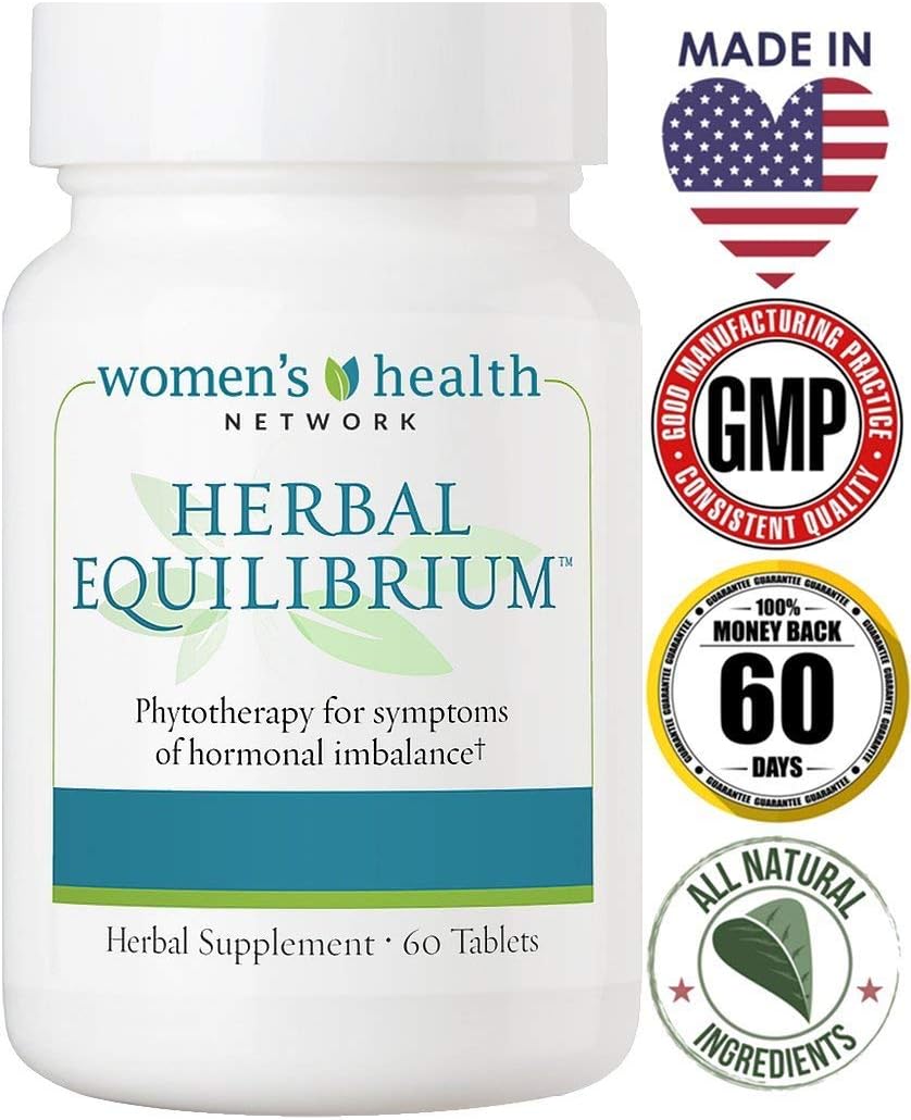 Natural Menopause Relief Supplement - Herbal Equilibrium - 60 Tablets - Balances Hormones and Reduces Hot Flashes