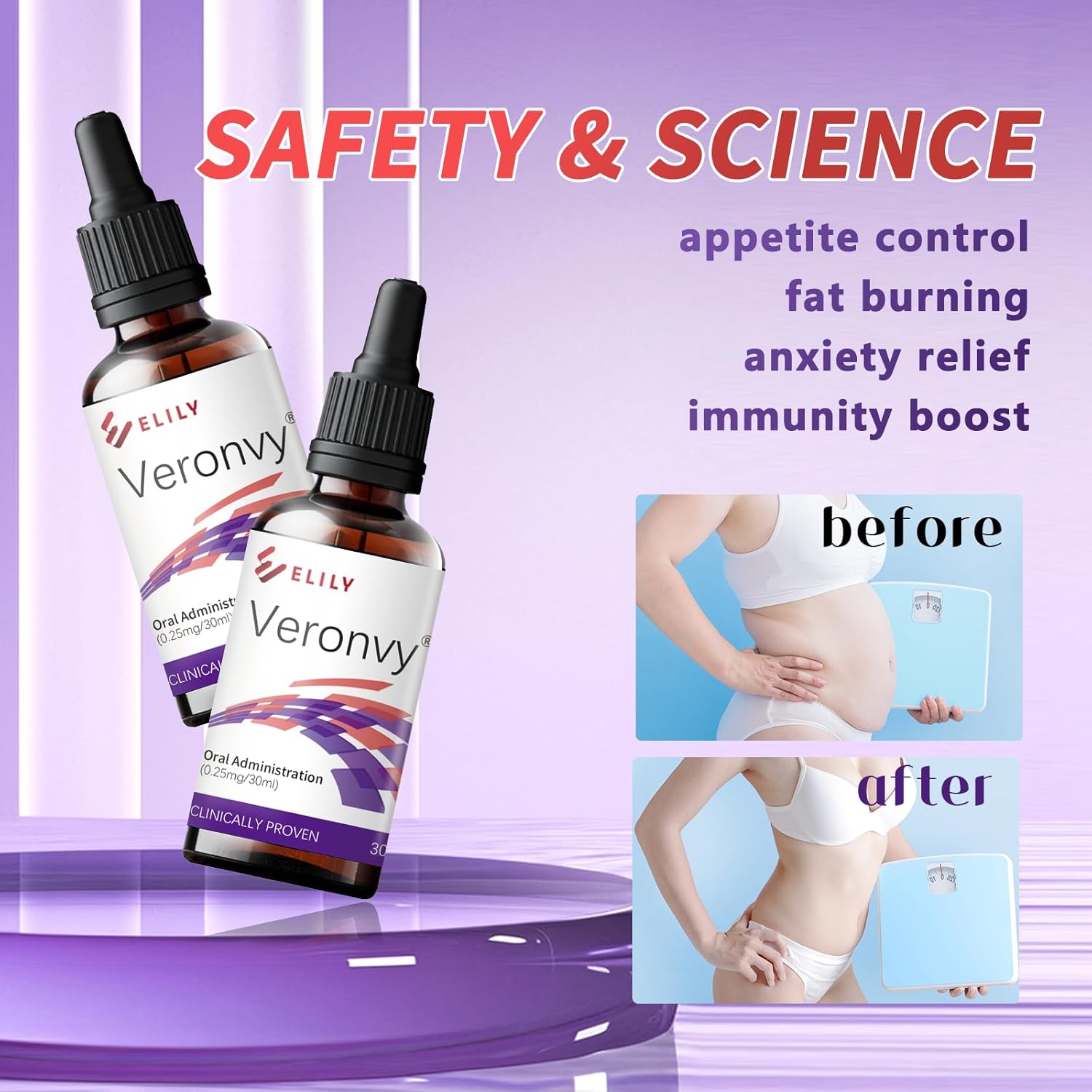 Natural Metabolism Boost Drops - Veronvy Vitamin Supplement, 30ml (1 Fl Oz) - Pack of 2