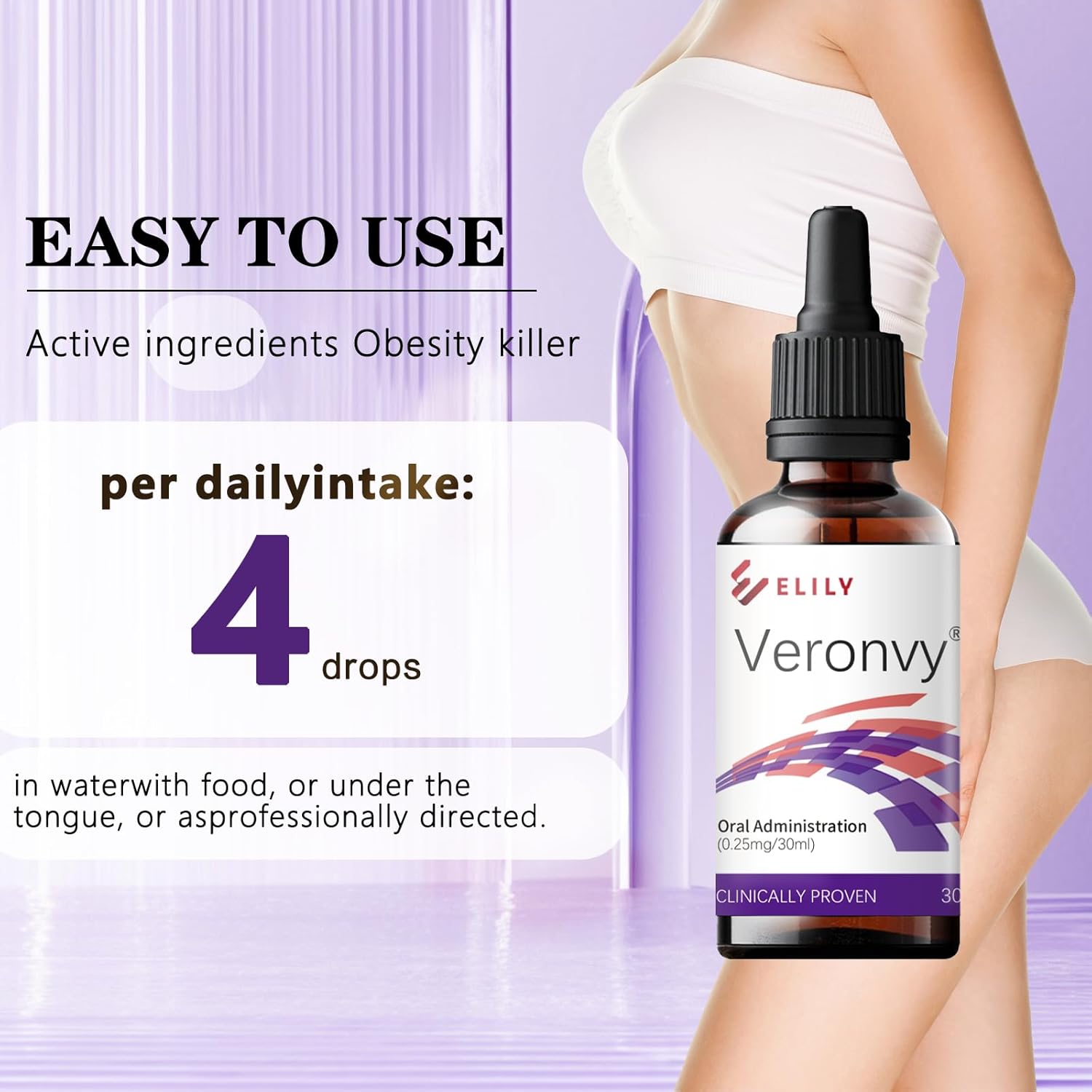 Natural Metabolism Boost Drops - Veronvy Vitamin Supplement, 30ml (1 Fl Oz) - Pack of 2