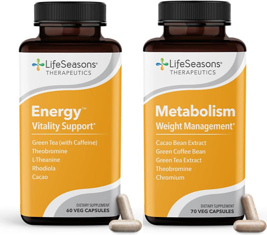 Natural Metabolism Booster & Appetite Suppressant Supplement with Green Tea, Coffee Bean, and Chromium - Energy Boosting Formula - 130 Capsules