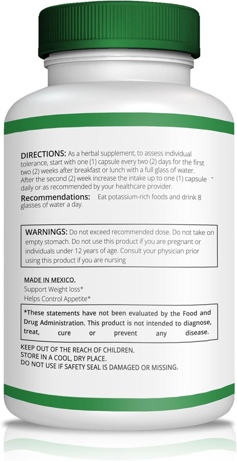 Natural Mexican 60 Capsules for Gut and Colon Support - 2 Month Supply | ELVPOTEC Supplement from Mexico