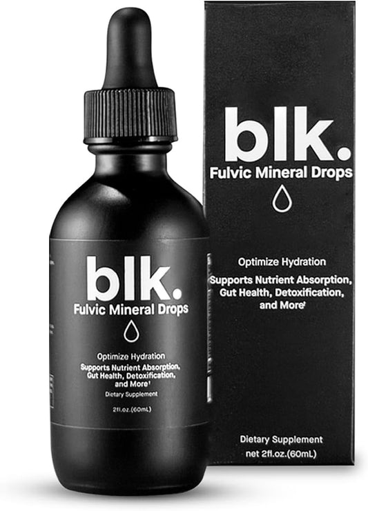 Natural Mineral Alkaline Water Drops with Electrolytes, Fulvic, Amino Acids - Zero Sugar - 2oz