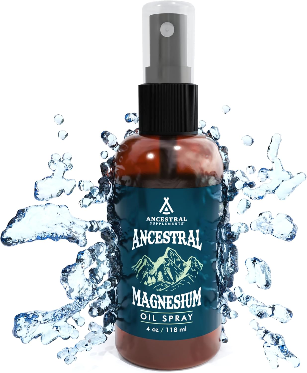 Natural Mineral Magnesium Spray for Sleep and Muscle Support, 4 oz Topical Oil Supplement