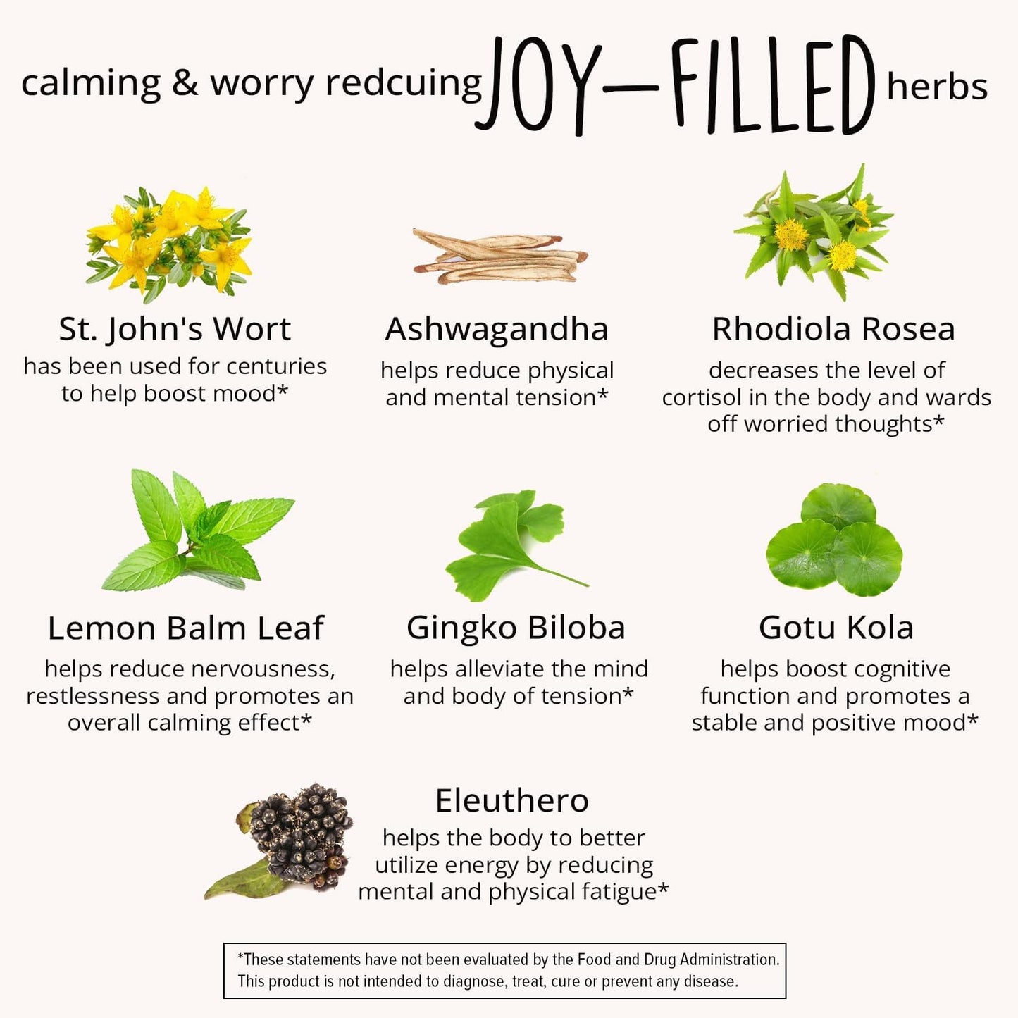 Natural Mood Support Supplement with St. Johns Wort, Rhodiola, Ashwagandha - Stress Relief & Calm Mind/Body - 100% Plant-Based Adaptogens - 180 Ct.