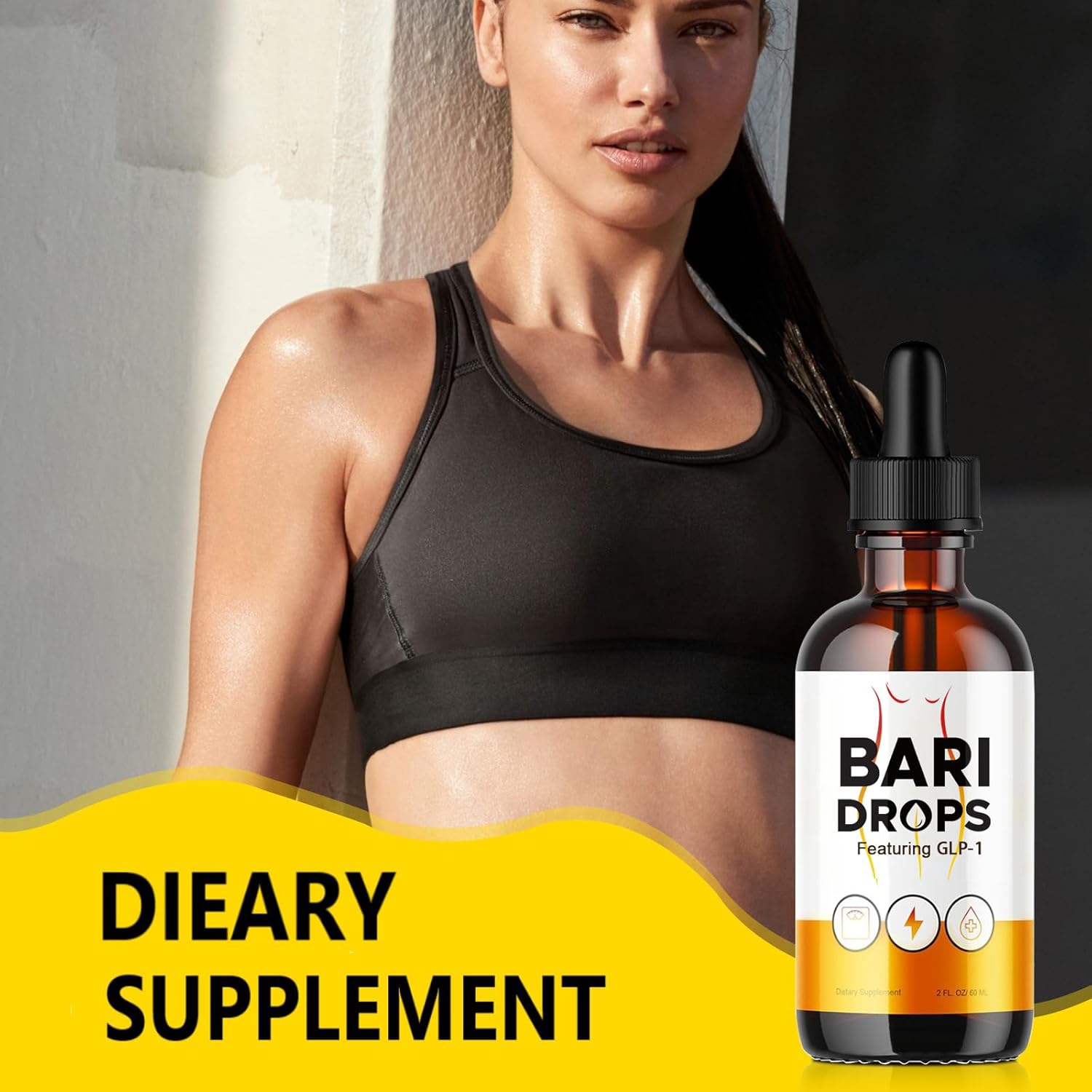 Natural Mounjaro GLP-1 Supplement Drops 2-Pack - Loroc'e Bari Liquid Drops for Bariatric Support