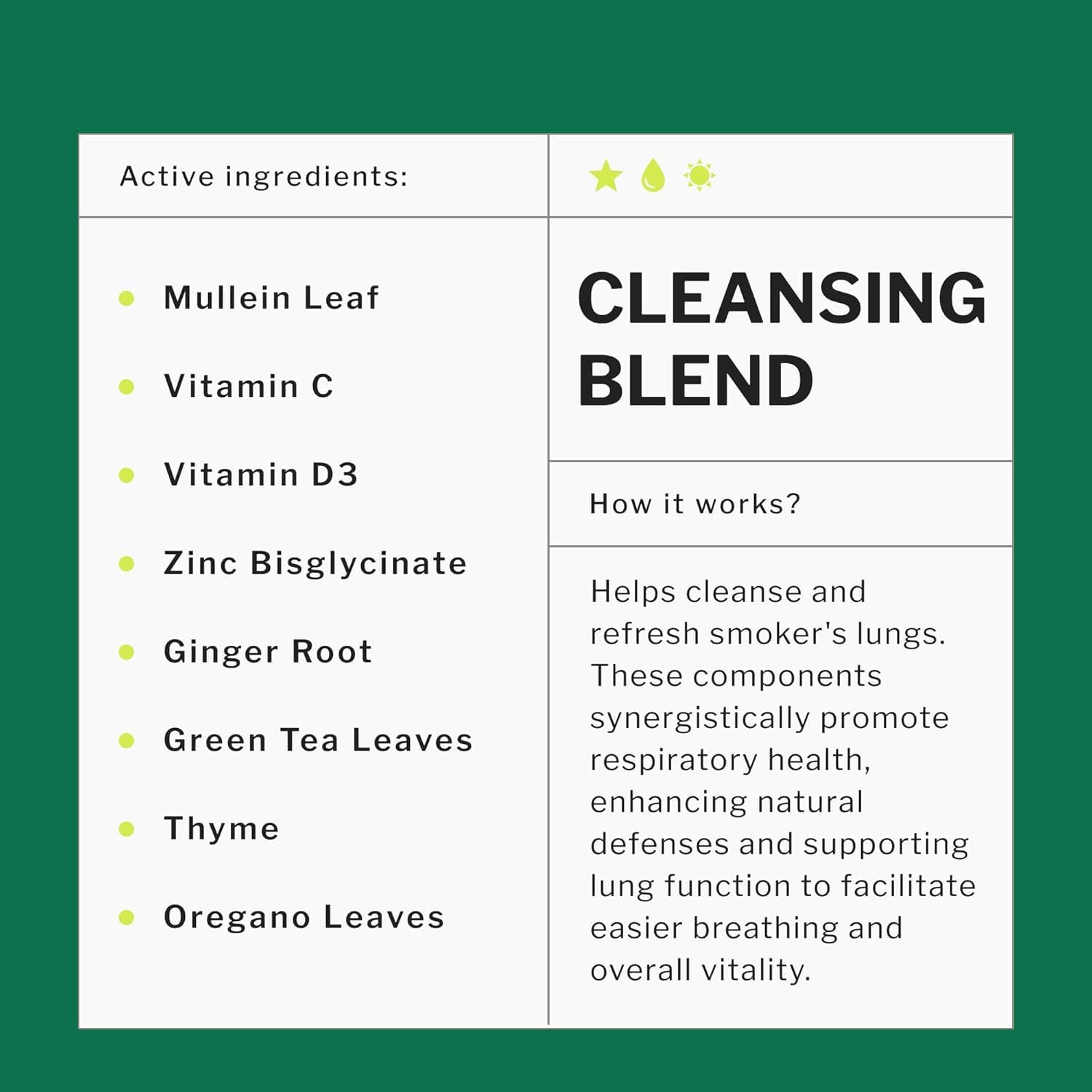 Natural Mullein Leaf Extract for Healthy Breathing & Respiratory Support - Lung Aid & Gentle Cleanse - Fast-Absorbing Vegetarian Formula - 1 Month Supply - 60ml