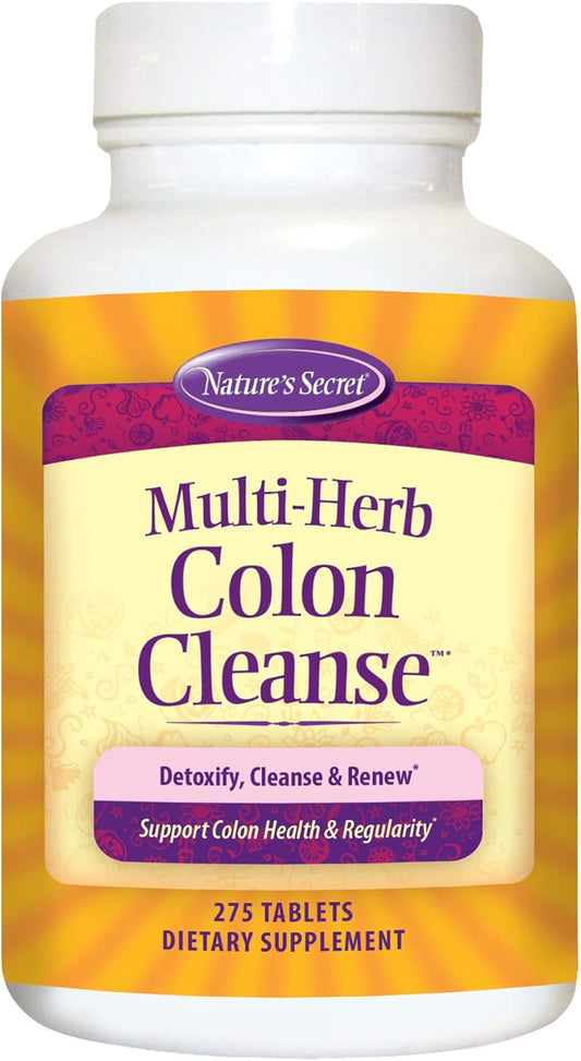 Natural Multi-Herb Colon Cleanse for Digestive Health and Regularity - 275 Tablets